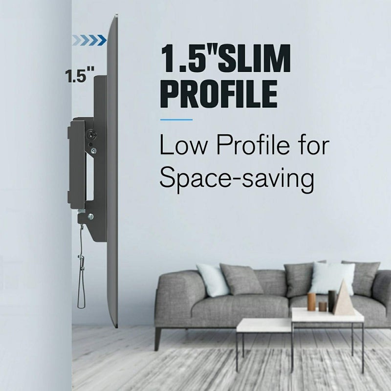 Mounting Dream TV Wall Mount for 37-70 Inch Flat Screen TV - Tilting, Low Profile Space Saving - Max VESA 600 x 400, 132lbs MD2868-LK - Image 3